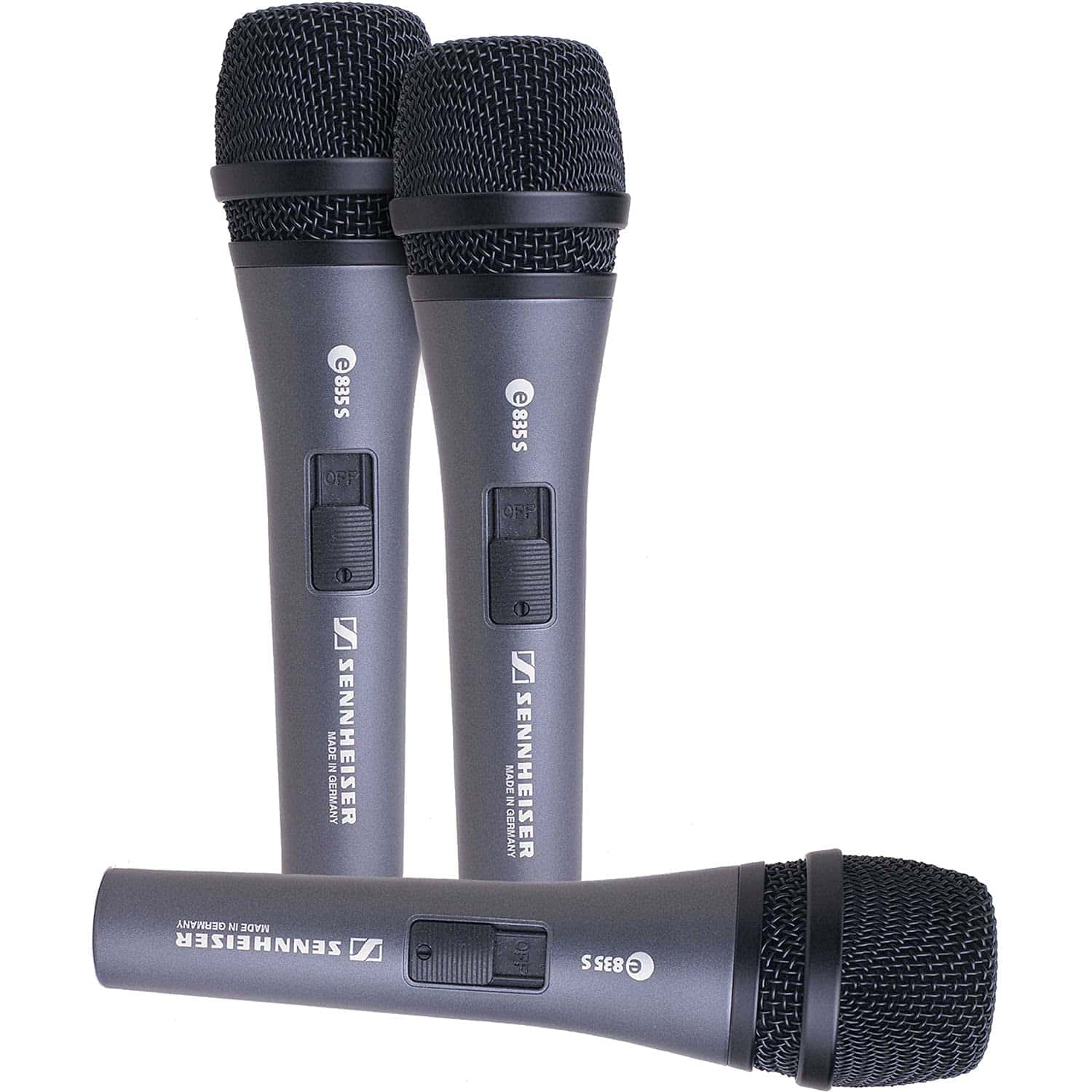Paquete de 3 micrófonos vocales dinámicos Sennheiser E835-S - Imagen 4