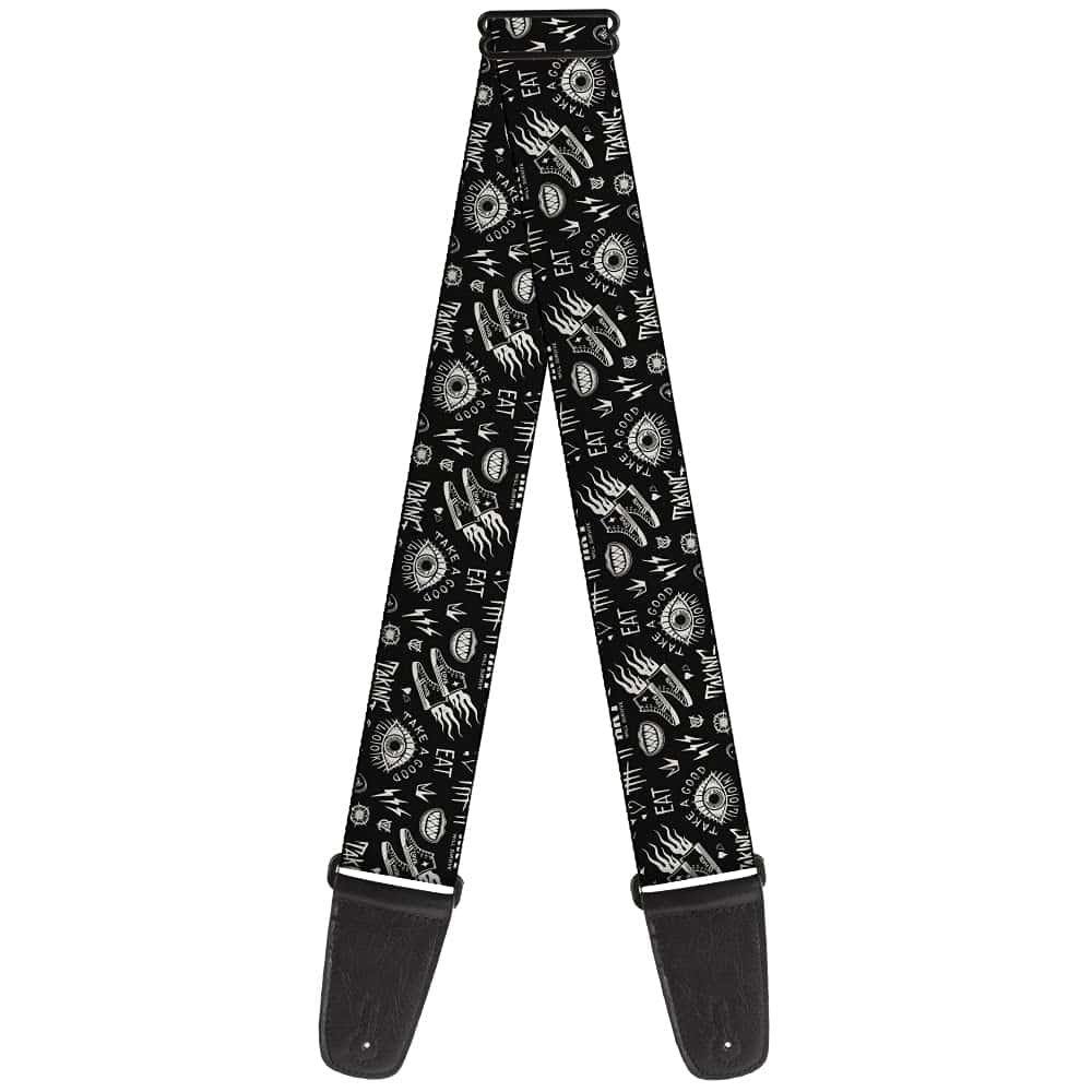 Correa de guitarra Buckle-Down - Cruella Rebel Heart Badge