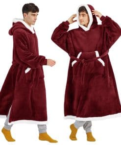 Bedsure Manta con Capucha, Suéter Largo de Manta con