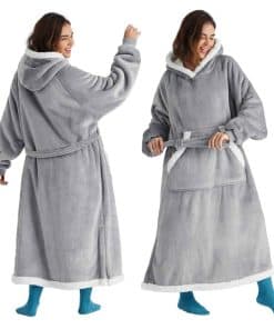 Manta con Capucha Bedsure,  Abrigo Largo de Manta con