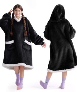 Manta con Capucha Bedsure, Manta para Adultos y Niños como