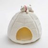 Casa de Mascotas Ice Igloo, Cama para Perros Gatos,