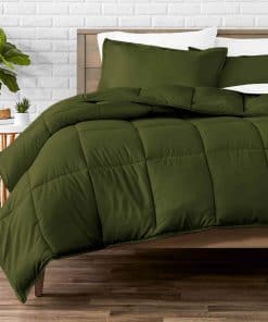 Juego de Edredón Bare Home - Tamaño Queen - -Verde Ciprés