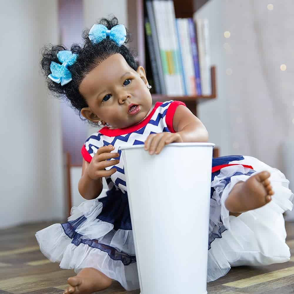 Muñeca Rebornova para Bebé Negra, Niña Afroamericana - Imagen 5