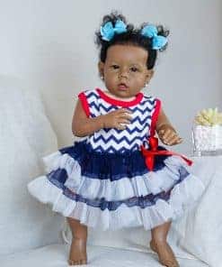 Muñeca Rebornova para Bebé Negra, Niña Afroamericana
