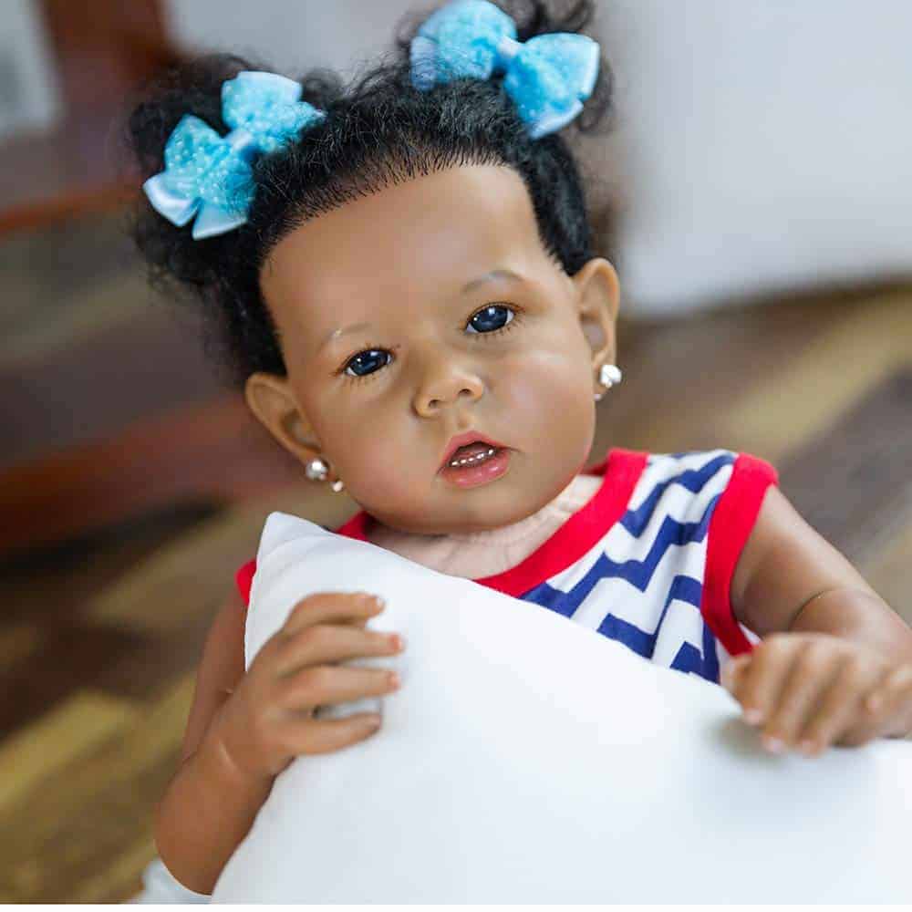 Muñeca Rebornova para Bebé Negra, Niña Afroamericana - Imagen 3