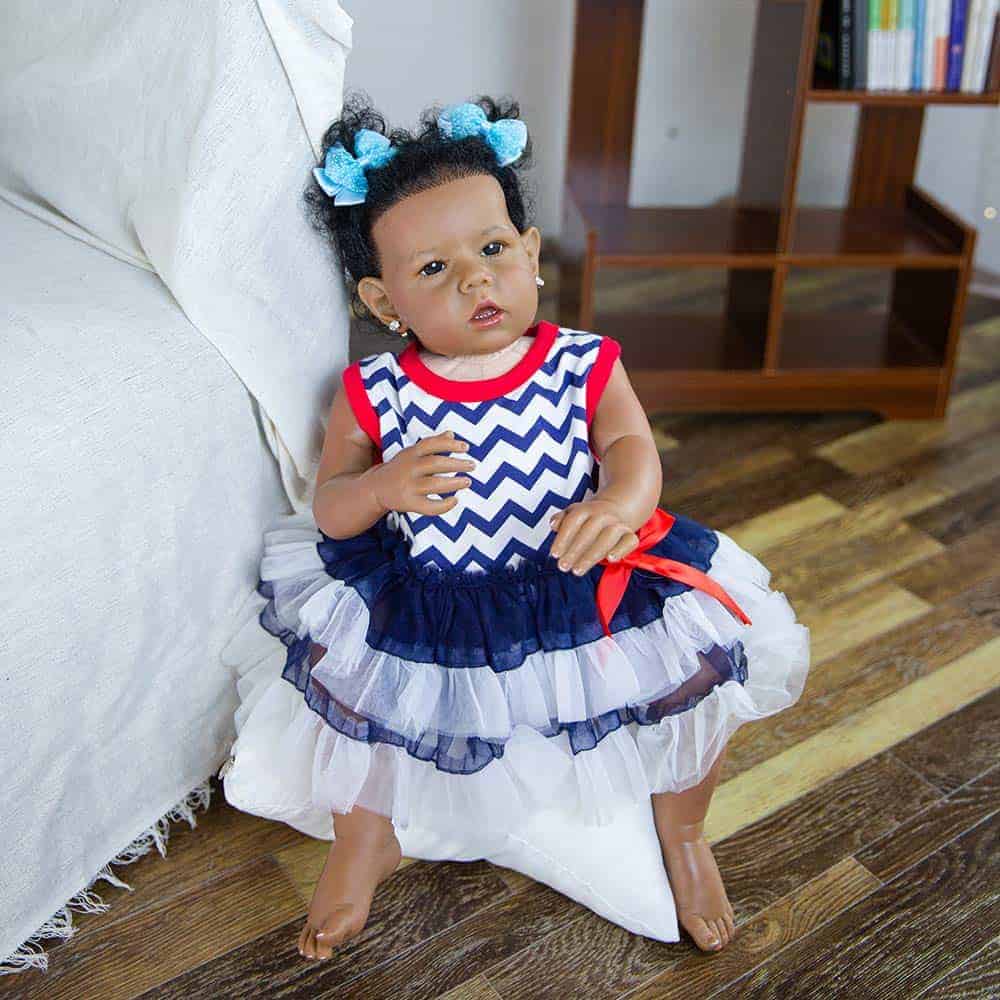Muñeca Rebornova para Bebé Negra, Niña Afroamericana - Imagen 4