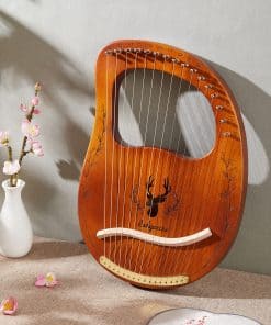 Ladyacces Lira Arpa, 16 Cuerdas de Metal Silla de Hueso