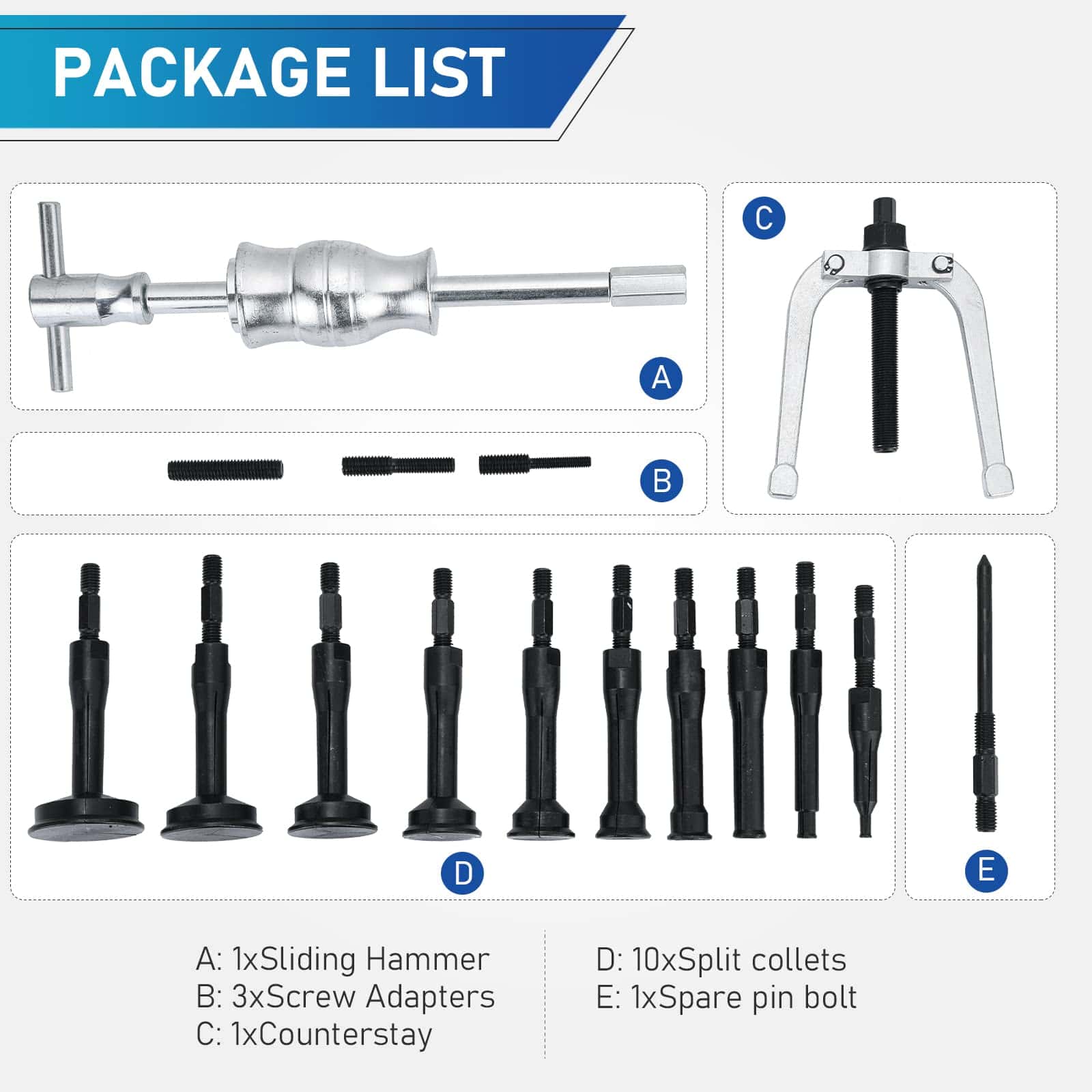 Juego de Extractor de Cojinete de Rodamientos y Sello de - Imagen 3