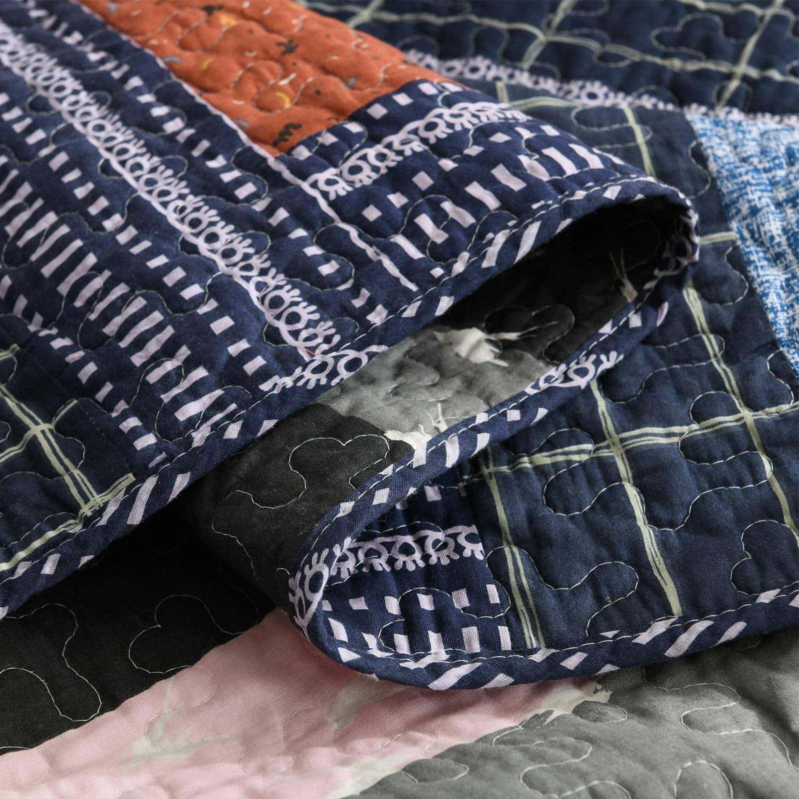 Colcha de retazos de algodón NEWLAKE, juego de colcha de 3 - Imagen 8