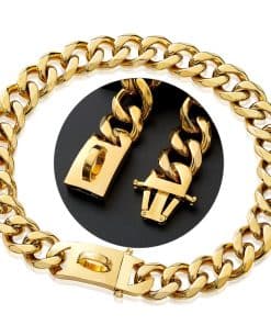 Collar de Cadena para Perro GZMZC 19mm Broche de Presión