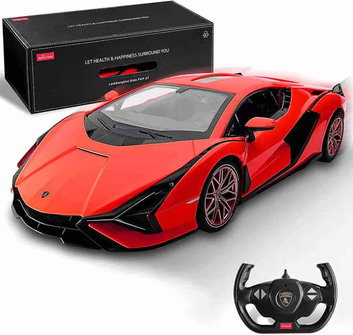 Coche R/C a escala 1/14 2.4Ghz Lamborghini Sian FKP 37 Rojo