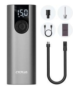Bombín de neumáticos portátil CYCPLUS, compresor de aire de