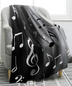 Manta de Notas Musicales Jekeno para -Cama Sofá