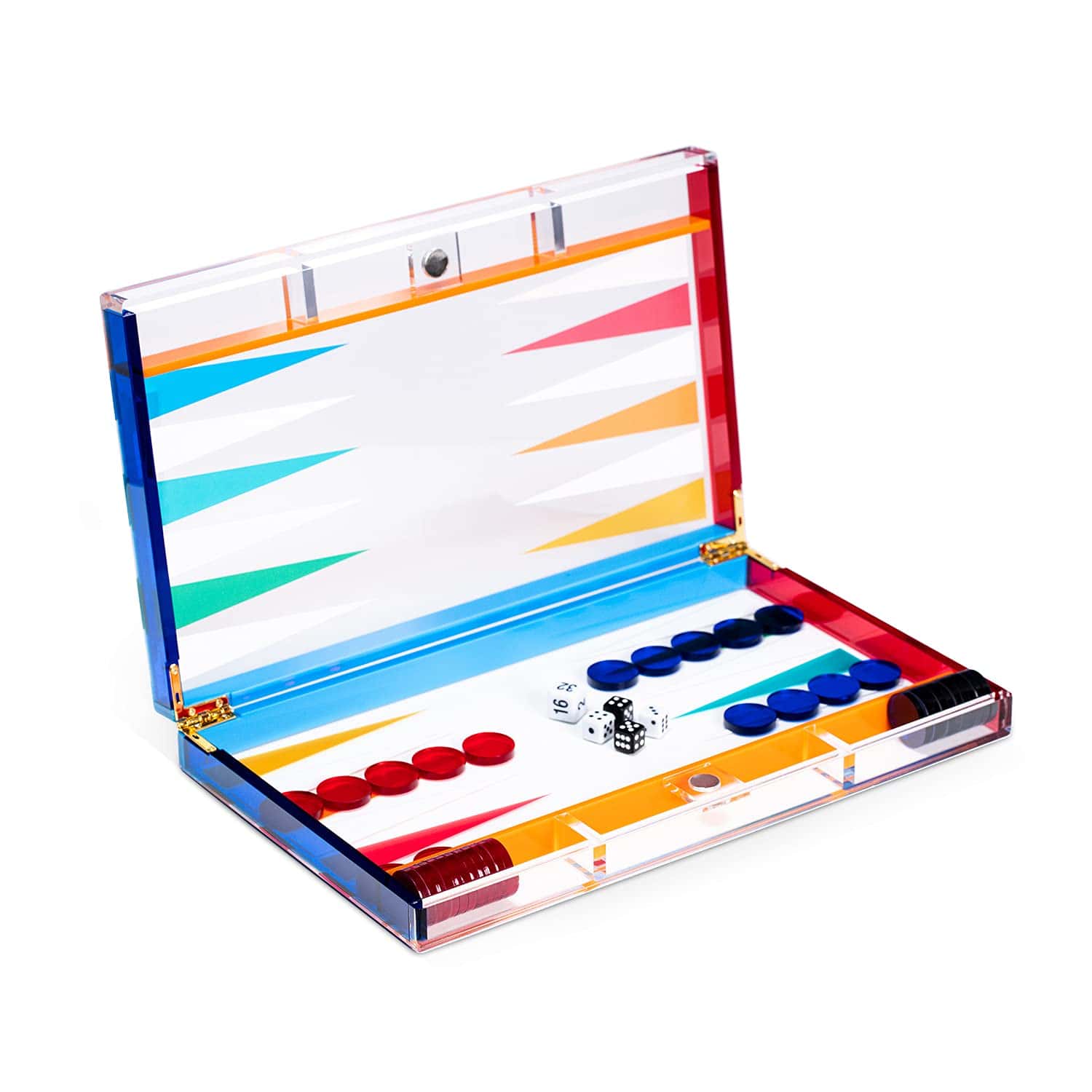 Juego de Backgammon 14"x 8.5"x2" para Adultos con Piezas de