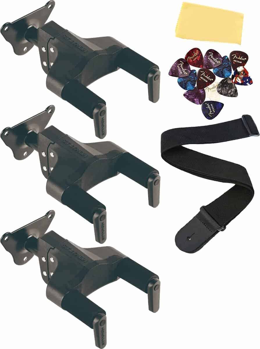 Lote de 3 Perchas de Pared de Acero con Auto Agarre