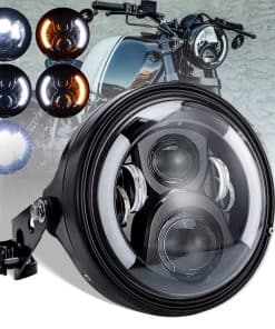 Faro LEDOPPO de 7 pulgadas para Motocicleta con Carcasa,
