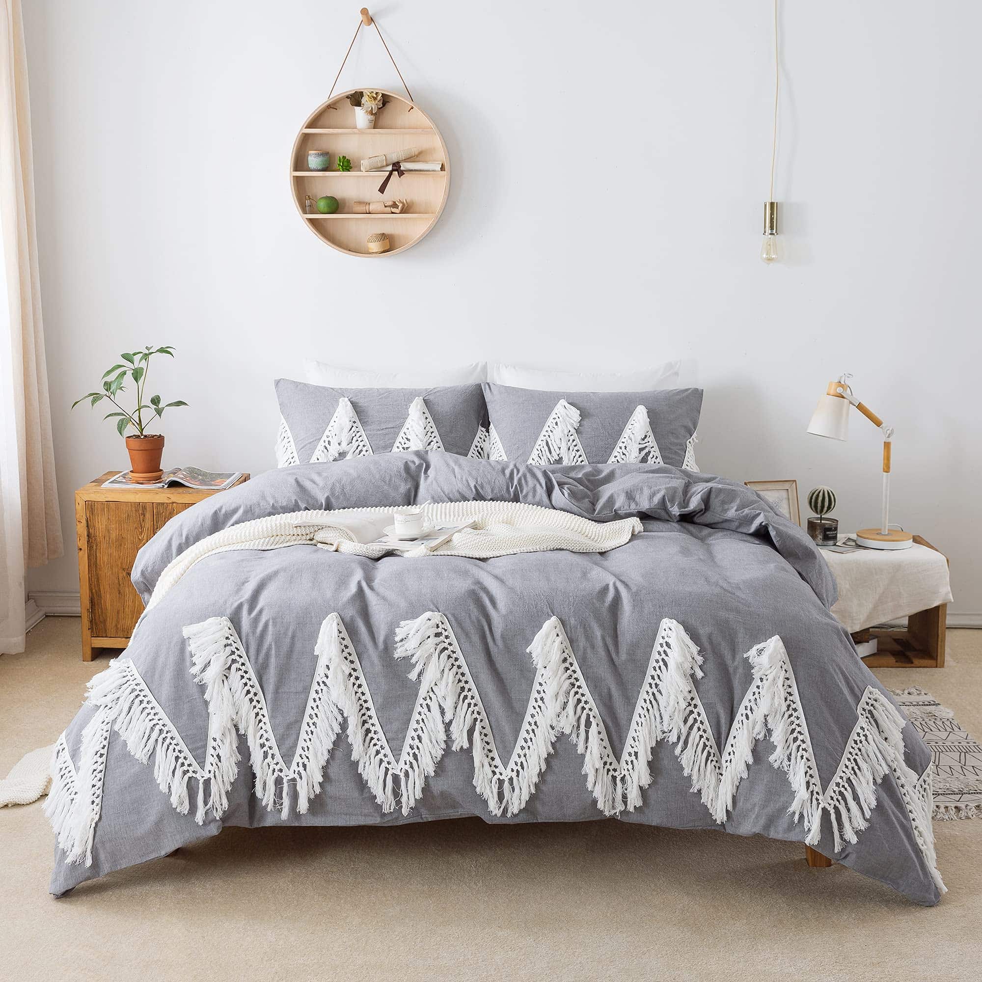 Juego de Funda de Edredón de Borlas Boho Softta Fringed