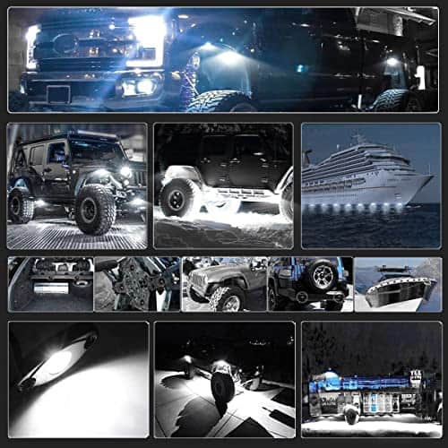 Luces LEDOPPO R1 de Roca Blancas 12PCS a Prueba de Agua - Imagen 9