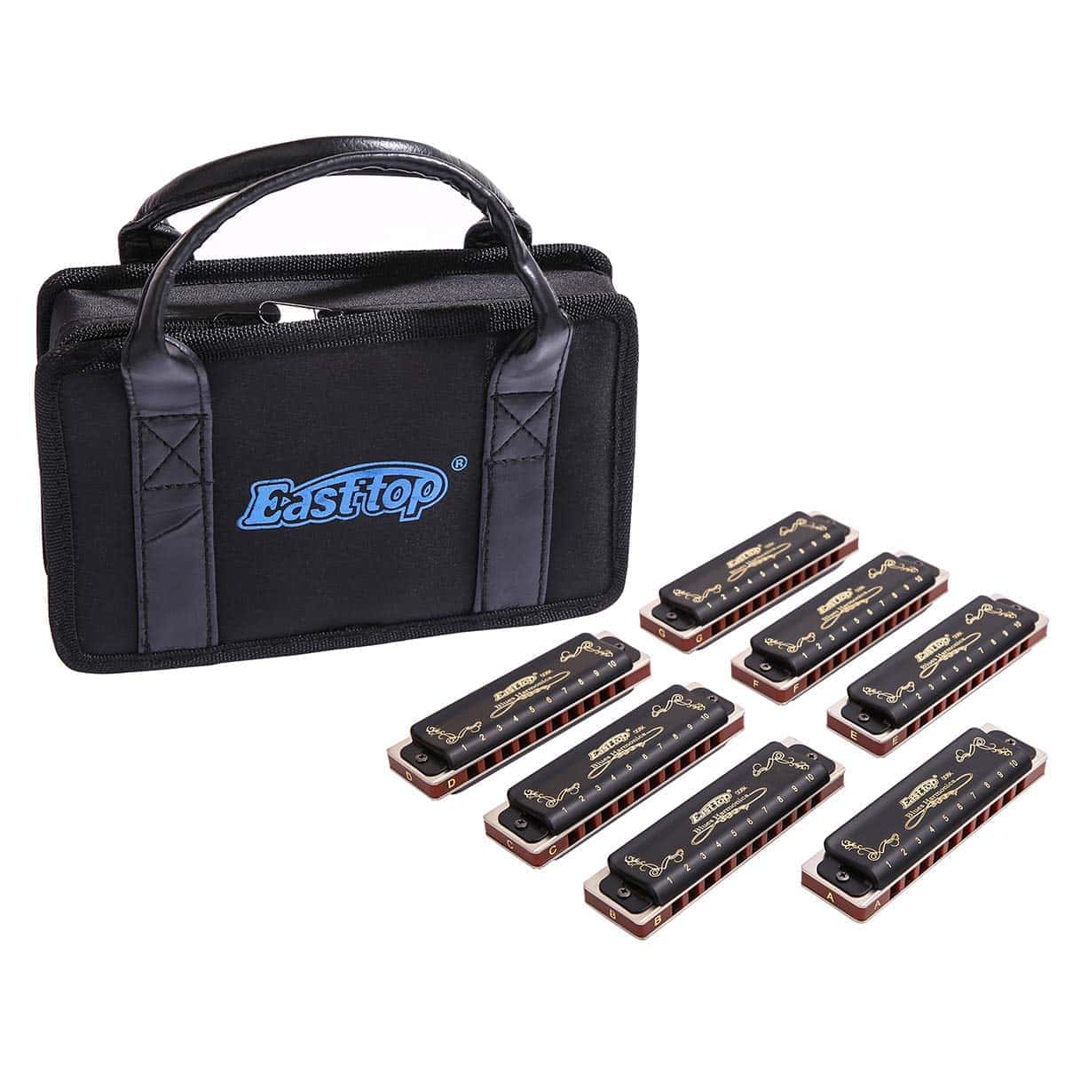 Set de armónicas 12 llaves blues harp 008K Armónicas