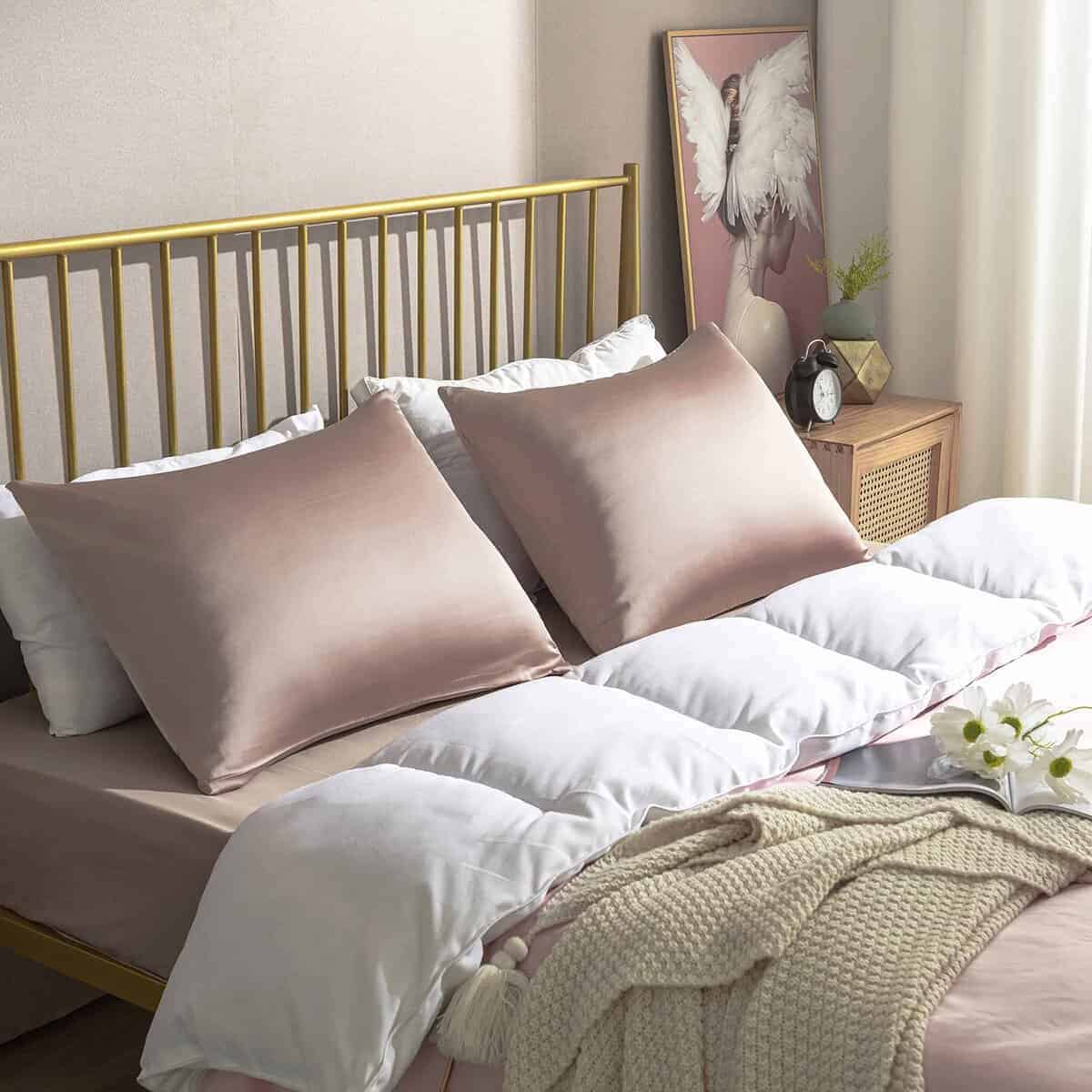 Funda de Almohada de Seda Sutuo Home 2 Paquete 100% de Seda