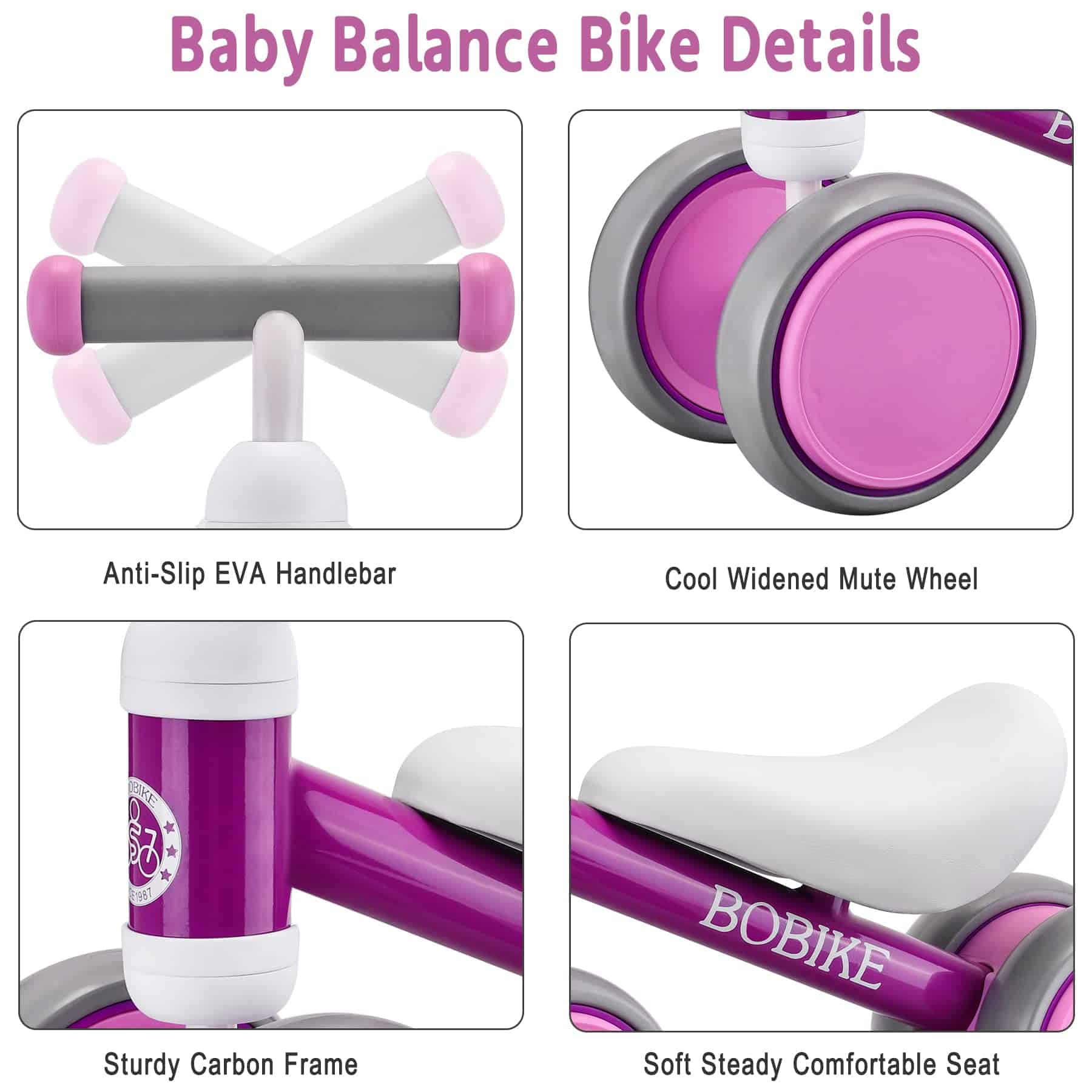 Bicicleta de Equilibrio para Bebés para Niños de 12-36 - Imagen 4