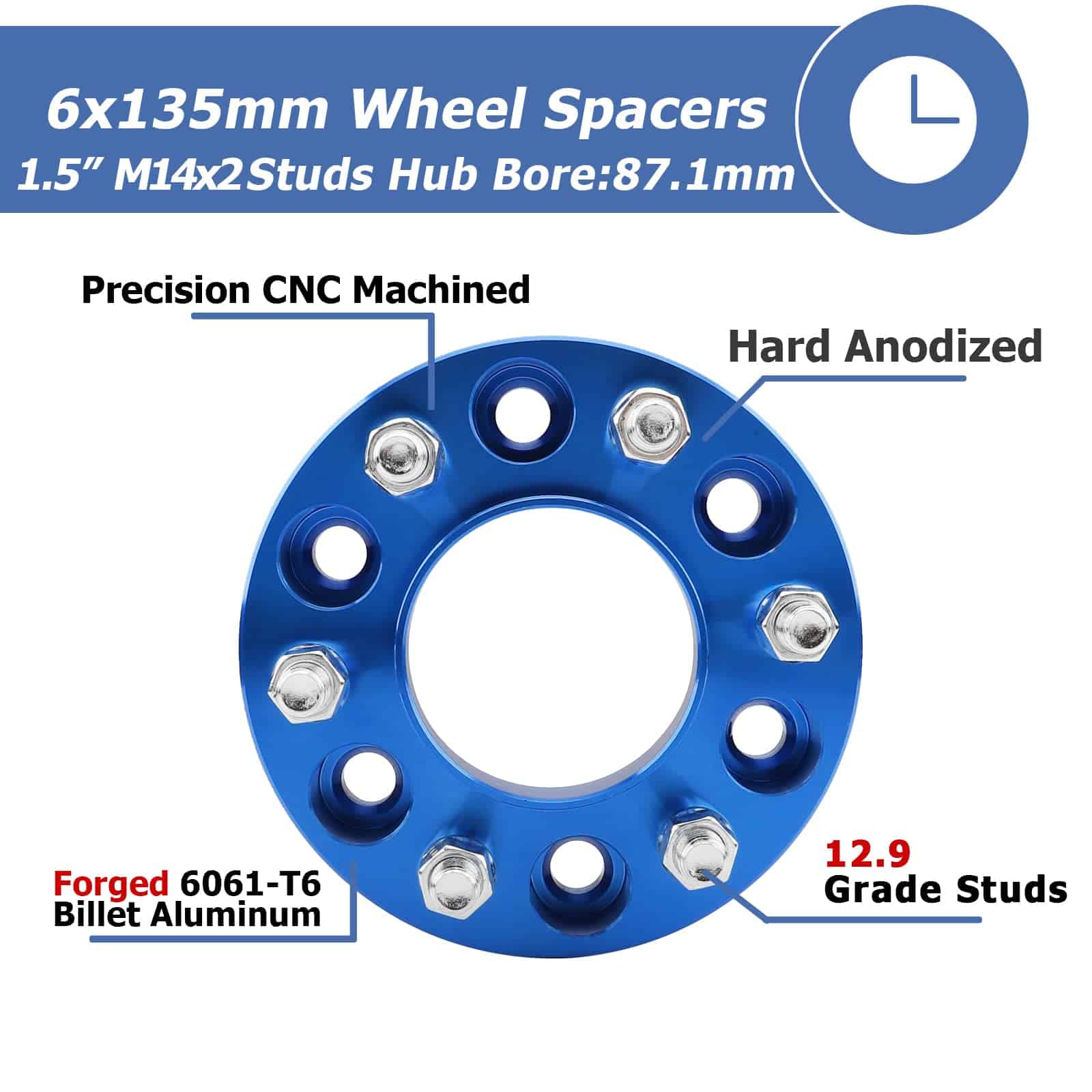 Espaciadores de Rueda EZISOE de 1.5 Pulgadas 6x135 para - Imagen 5