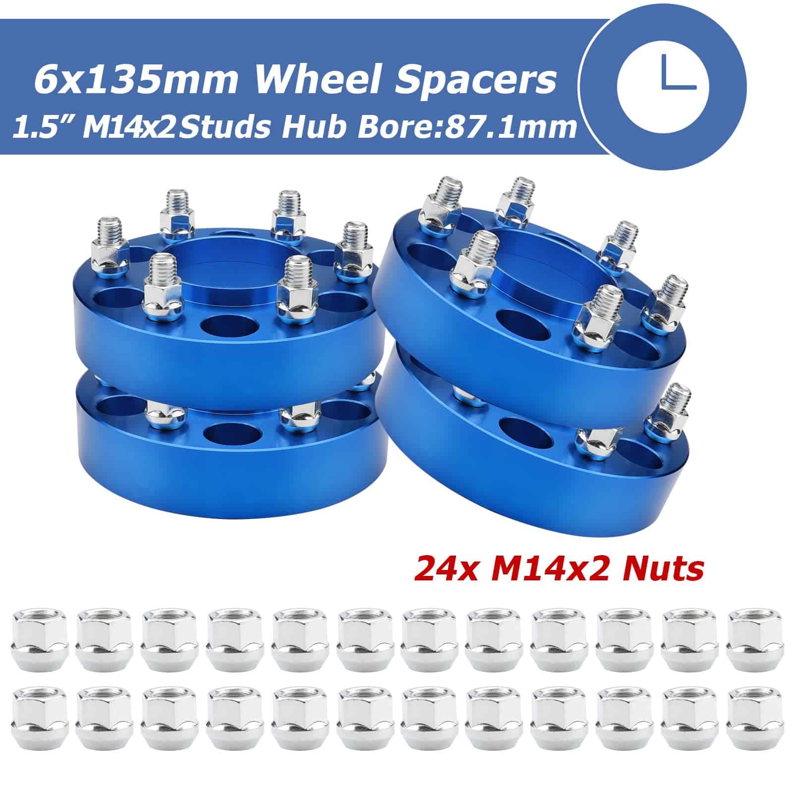 Espaciadores de Rueda EZISOE de 1.5 Pulgadas 6x135 para - Imagen 4