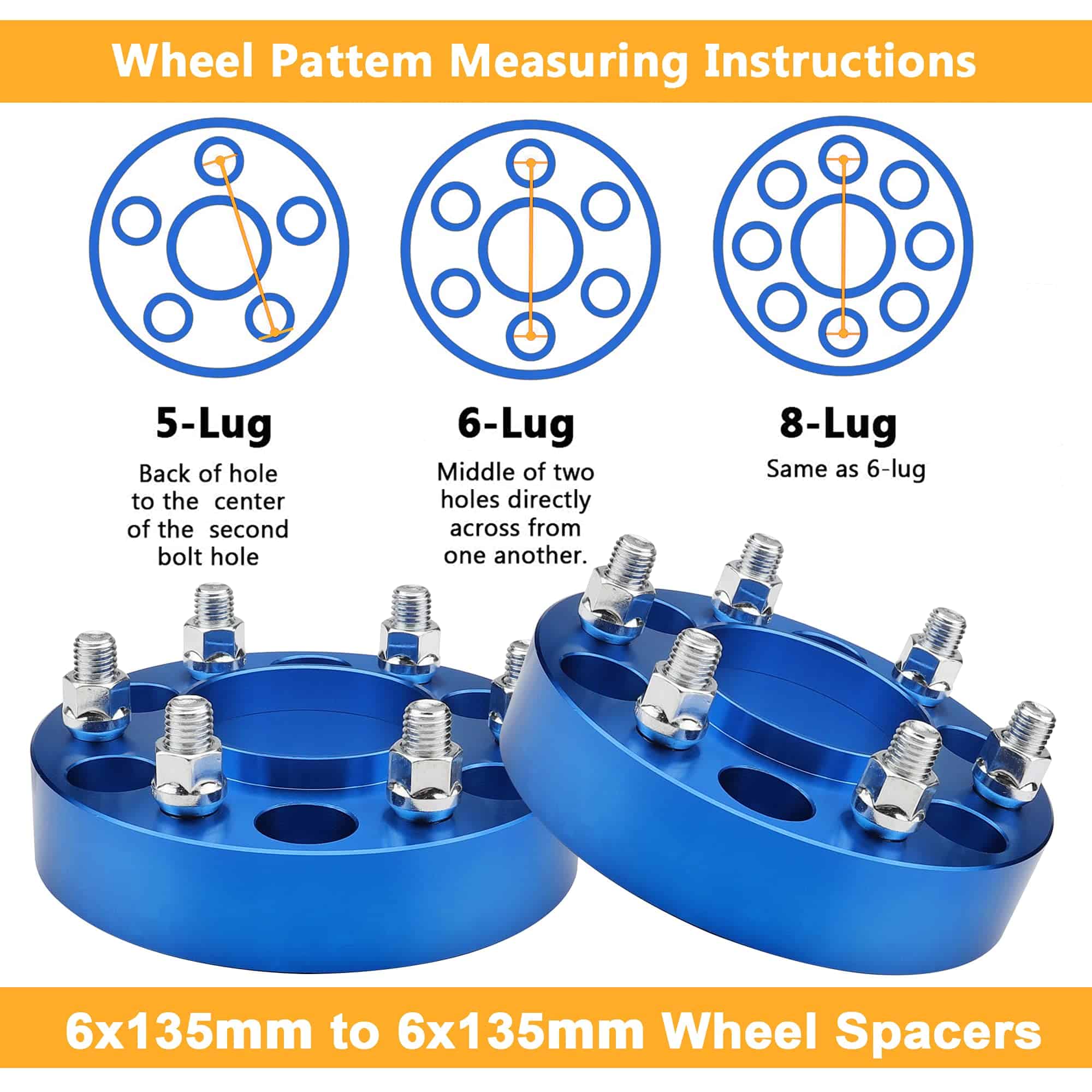 Espaciadores de Rueda EZISOE de 1.5 Pulgadas 6x135 para - Imagen 7
