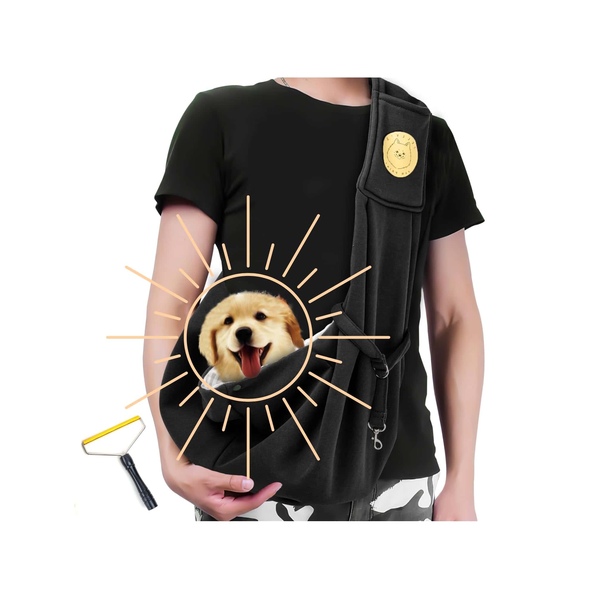 Portador de Perros con Removedor de Pelos para Mascotas,