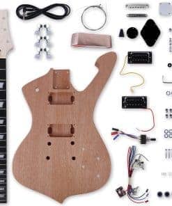 Kit de guitarra eléctrica DIY Leo Jaymz con cuerpo de caoba