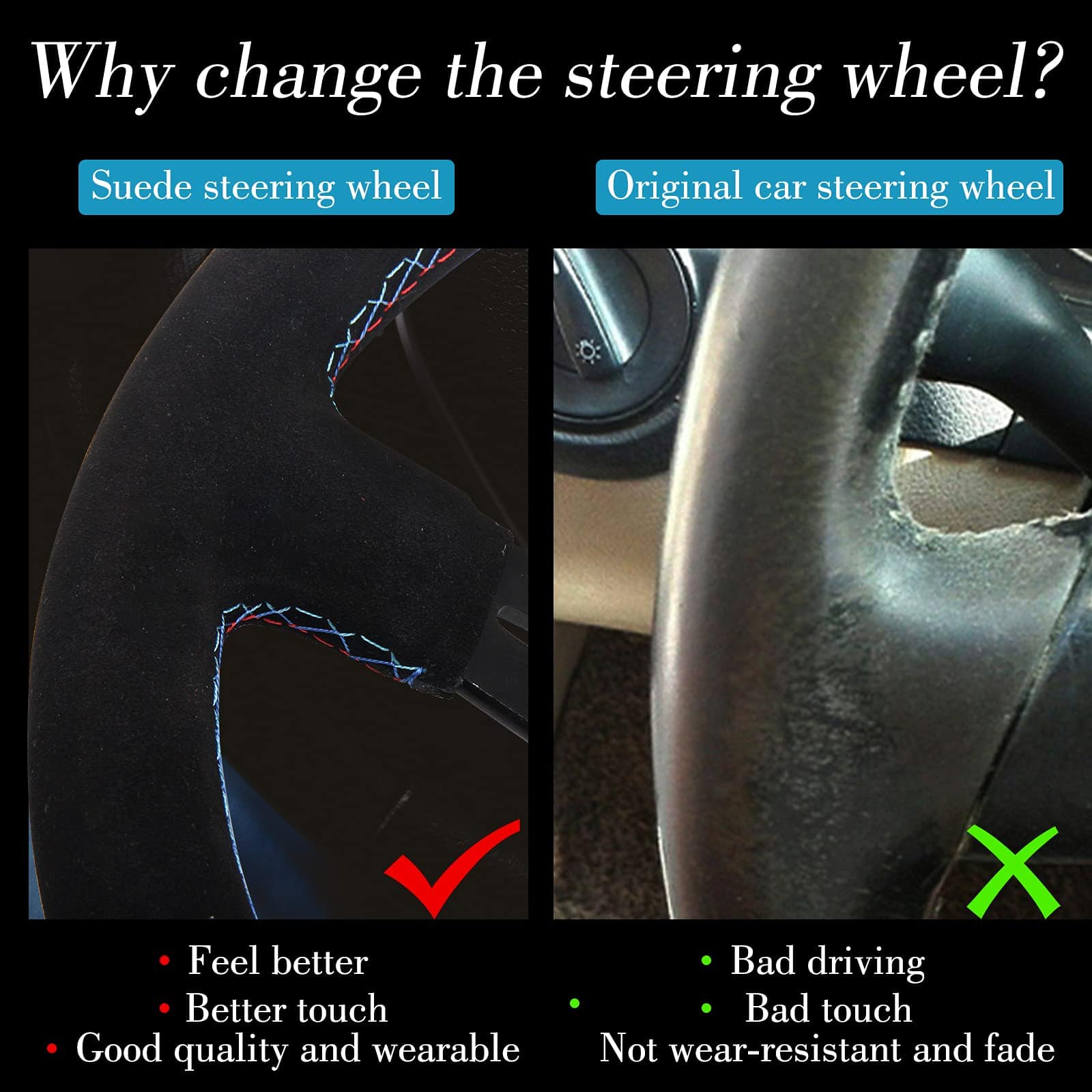 Volante de carreras de ante de juego de 350 mm (13,6 - Imagen 4