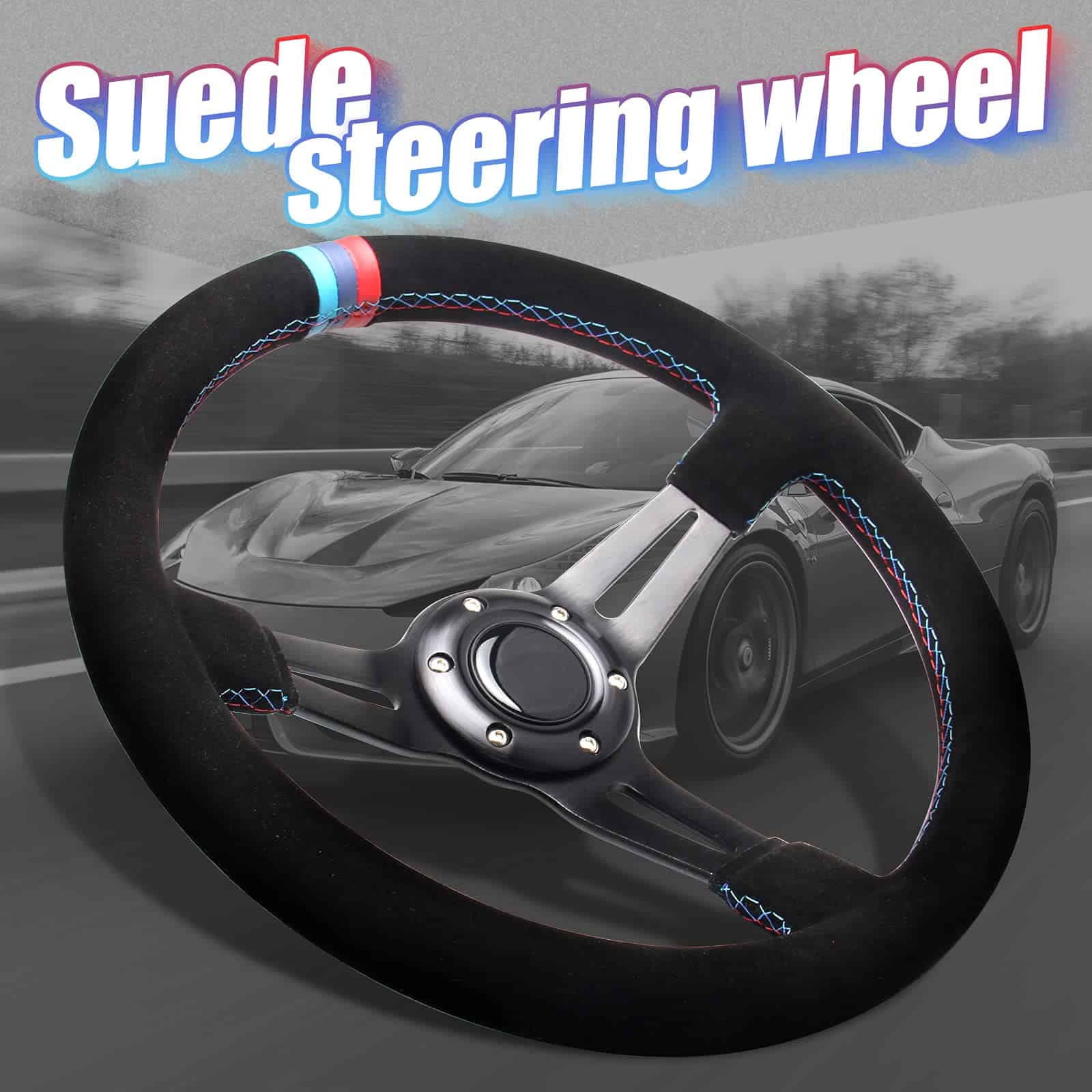 Volante de carreras de ante de juego de 350 mm (13,6 - Imagen 3