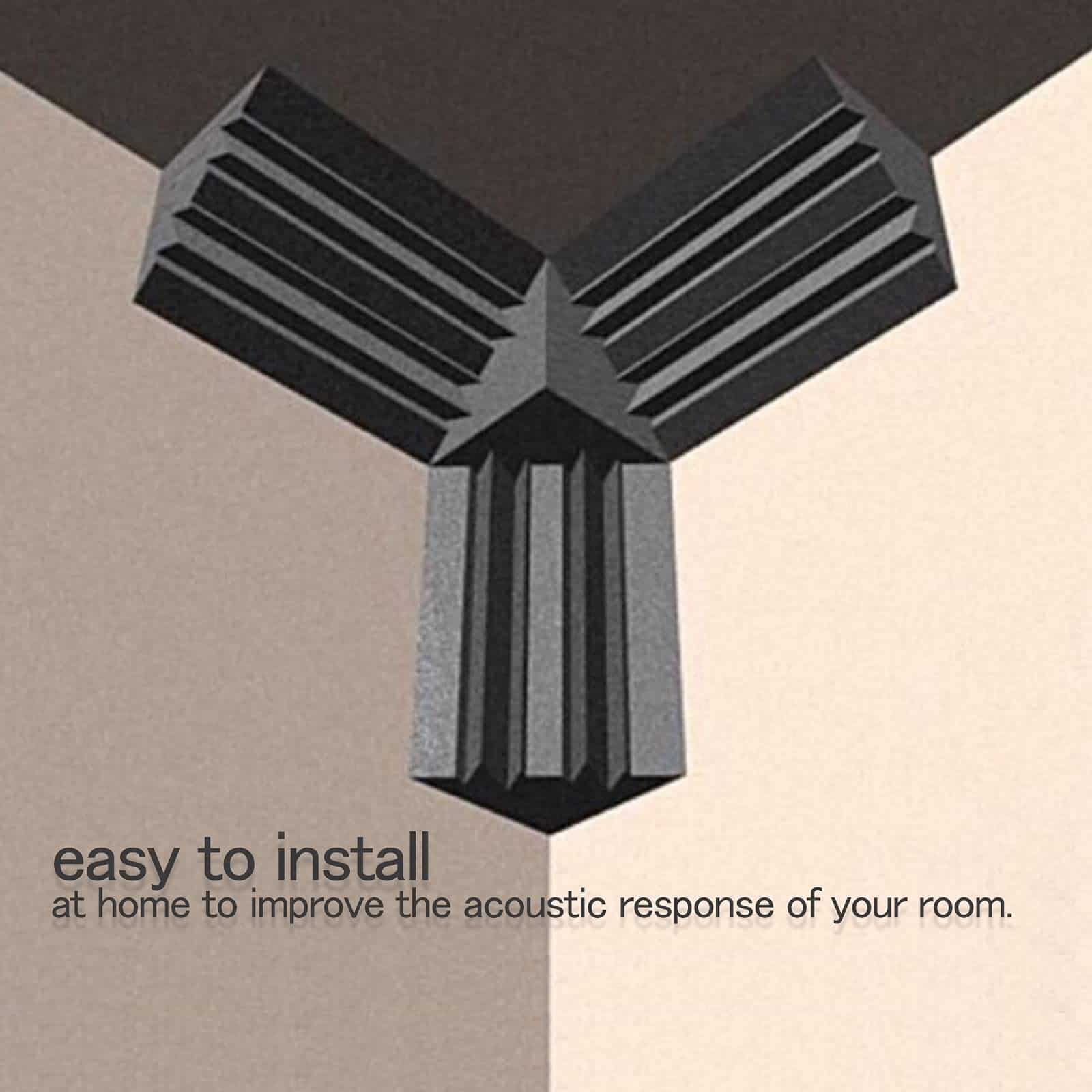 Trampas de graves de espuma acústica - Paquete de 12 - Imagen 6