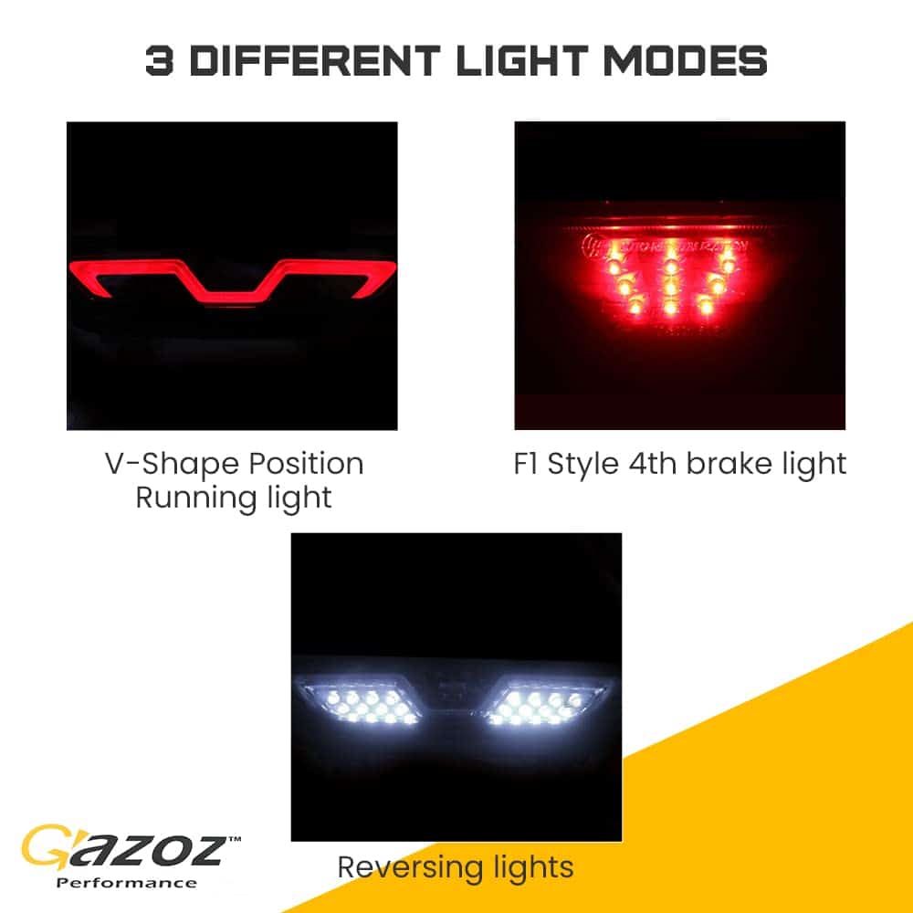 Gazoz Performance Smoked F1 LED Rear 4th Brake Light Fog - Imagen 4