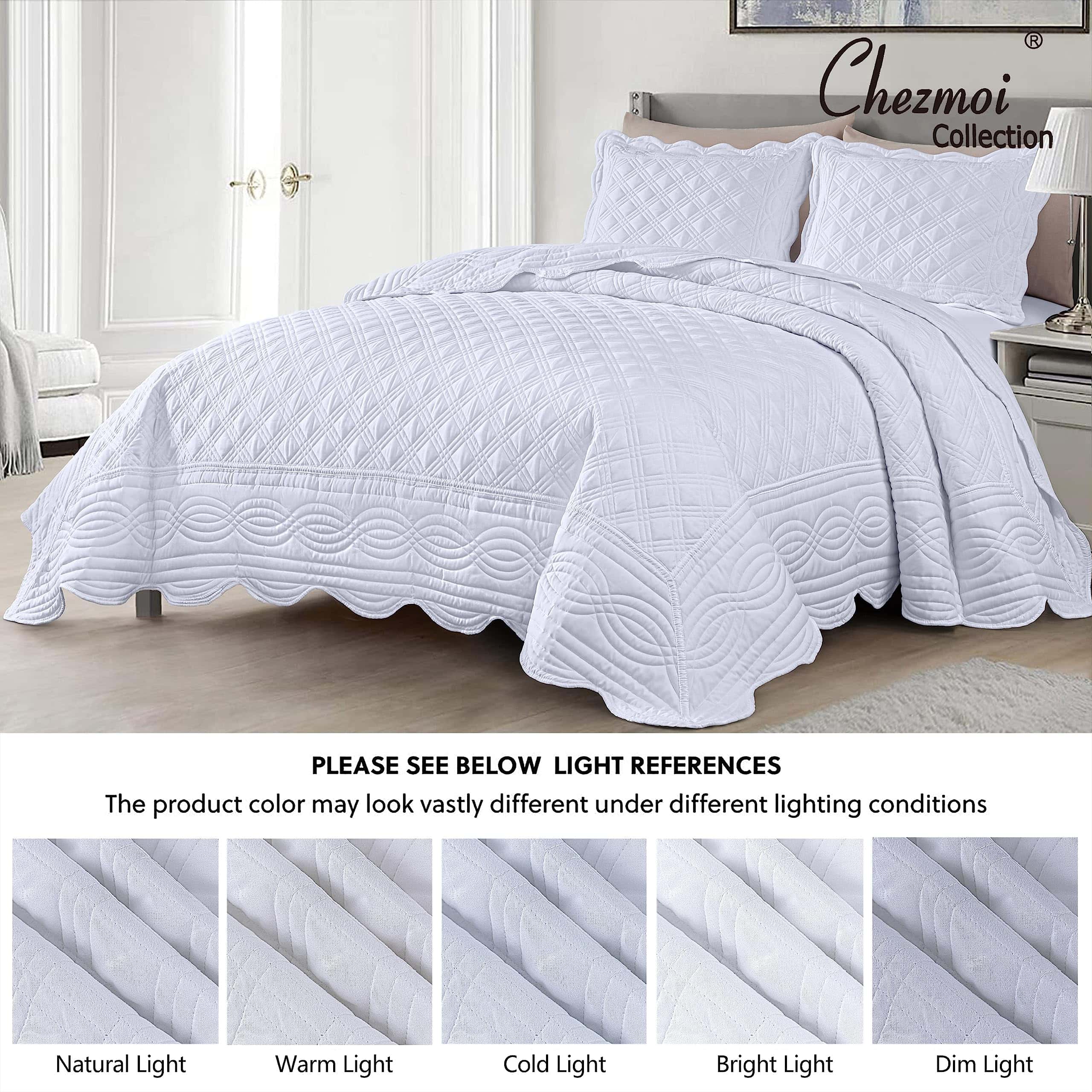 Chezmoi Collection Stella Juego de Colcha de 3 Piezas - - Imagen 6