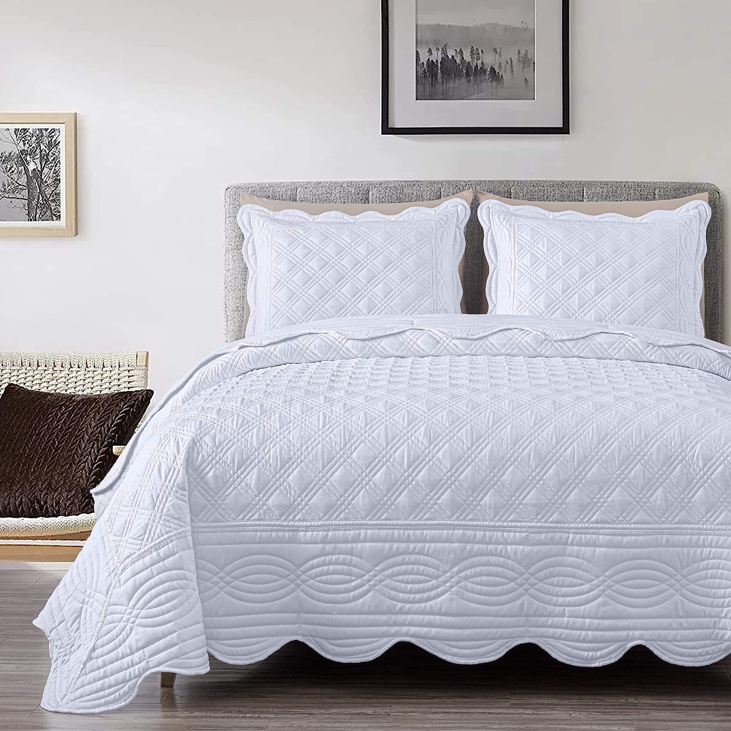 Chezmoi Collection Stella Juego de Colcha de 3 Piezas -