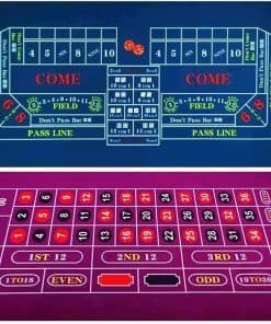 BALIKEN Tapete de Ruleta 84x42 Pulgadas y Tapete de Craps