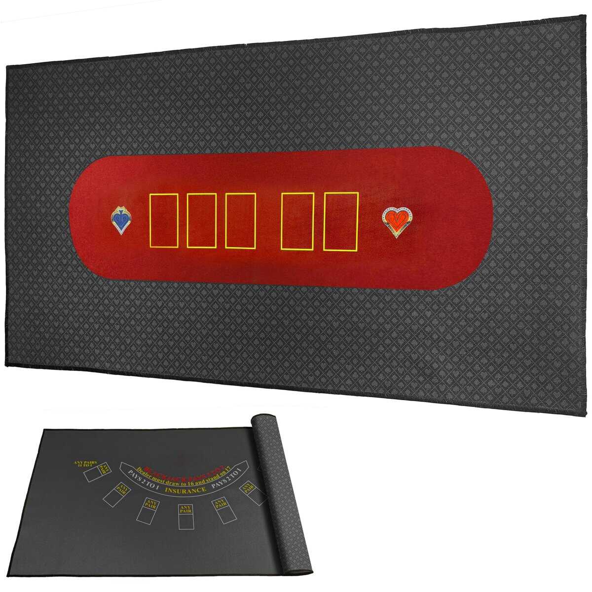 Tapete de póker y mesa de blackjack BALIKEN 84x42 pulgadas