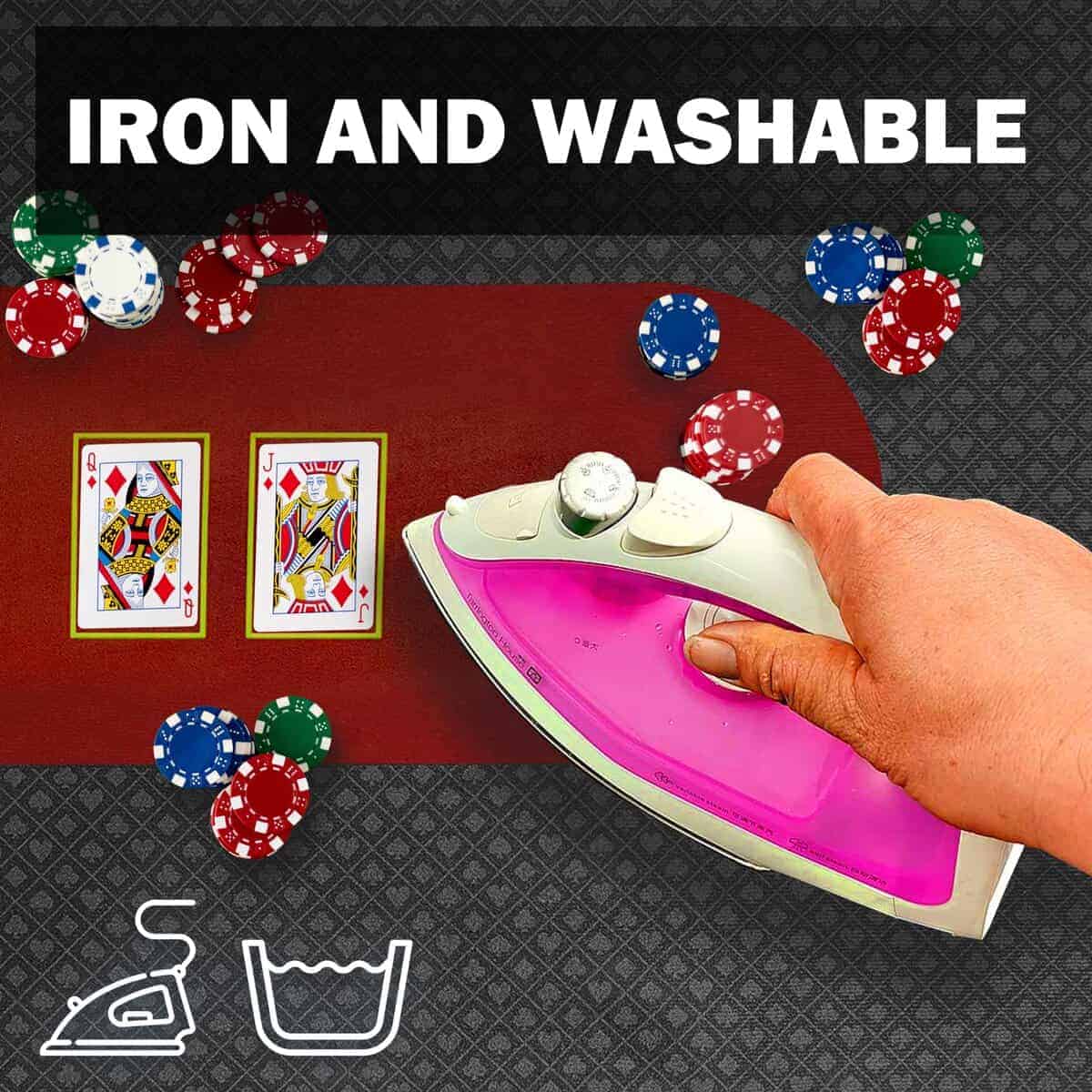 Tapete de póker y mesa de blackjack BALIKEN 84x42 pulgadas - Imagen 4