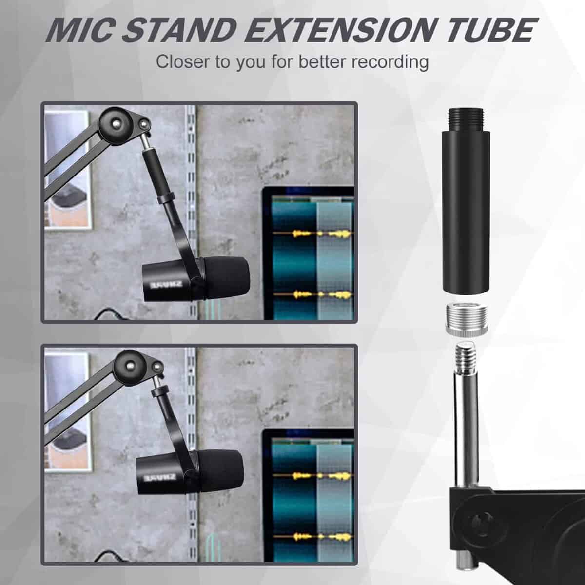 Soporte de brazo de micrófono Boseen Boom para Shure SM7B - Imagen 5