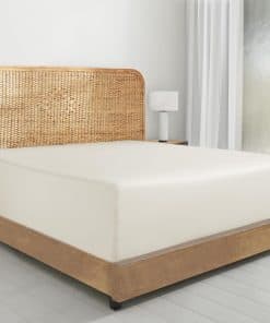 Sábana Ajustable 100% Algodón Orgánico -Marfil Natural