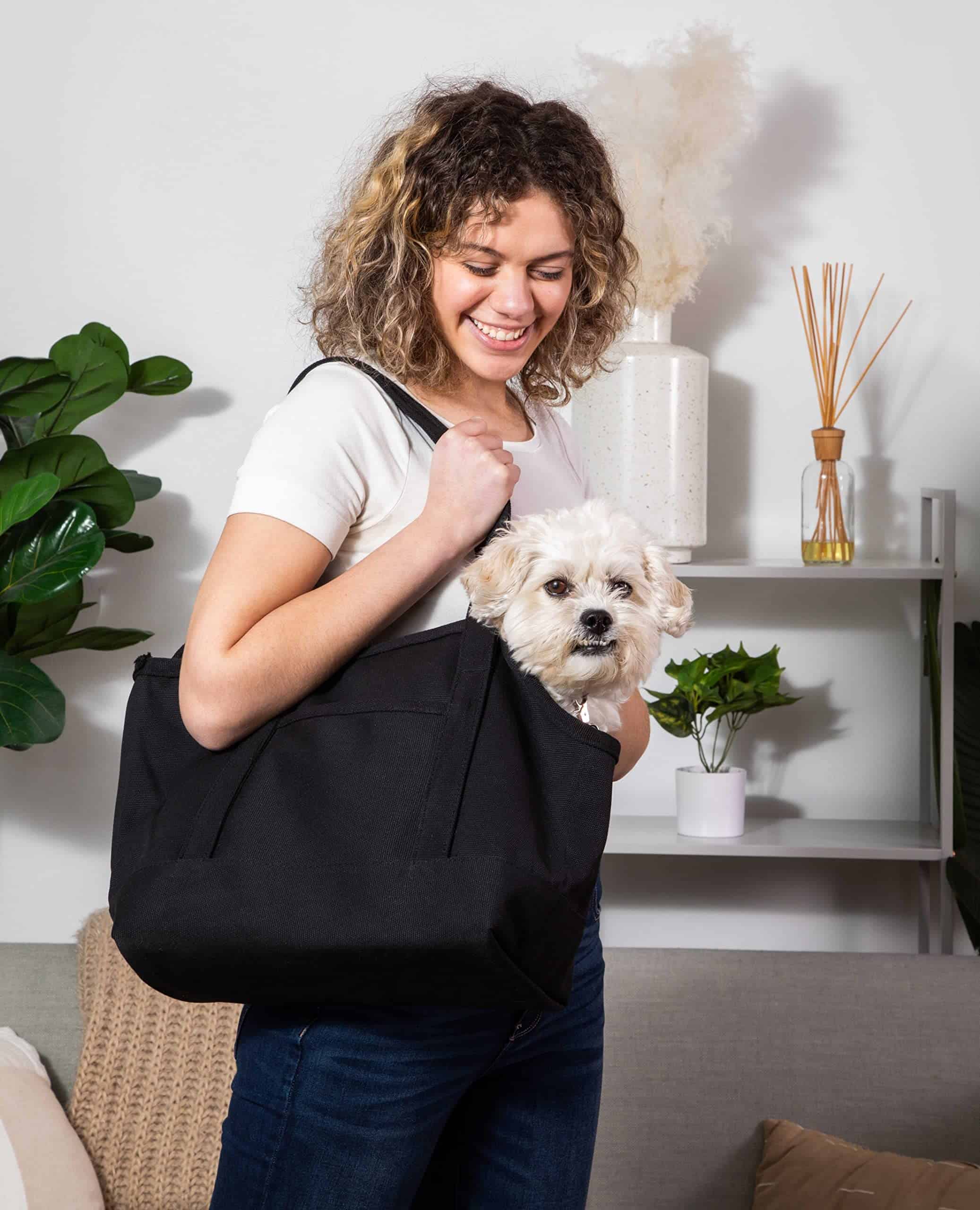 Bolso de lona Waggo para perros, bolso de mano portátil con - Imagen 8