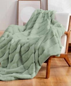 Manta de Piel Sintética Cozy Bliss para -Verde