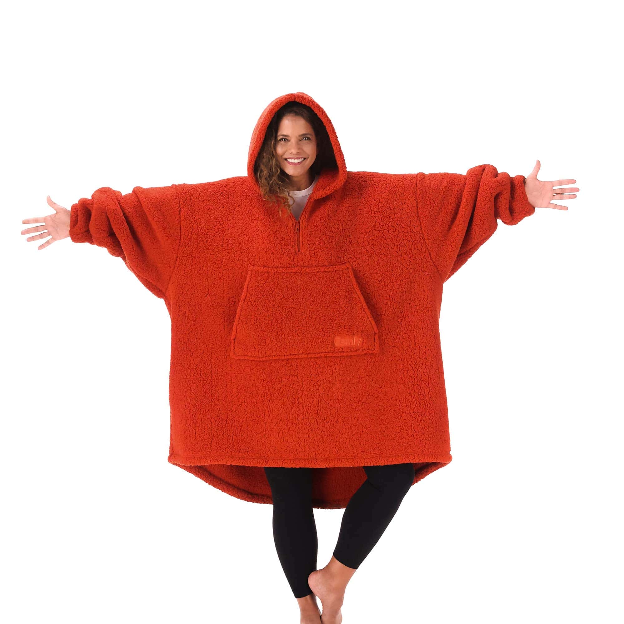 THE COMFY Teddy Bear Quarter-Zip | Manta portátil de sherpa