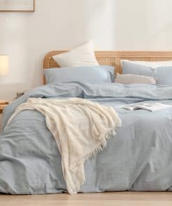 Juego de Funda nórdica BESTOUCH 100% -Azul Aciano