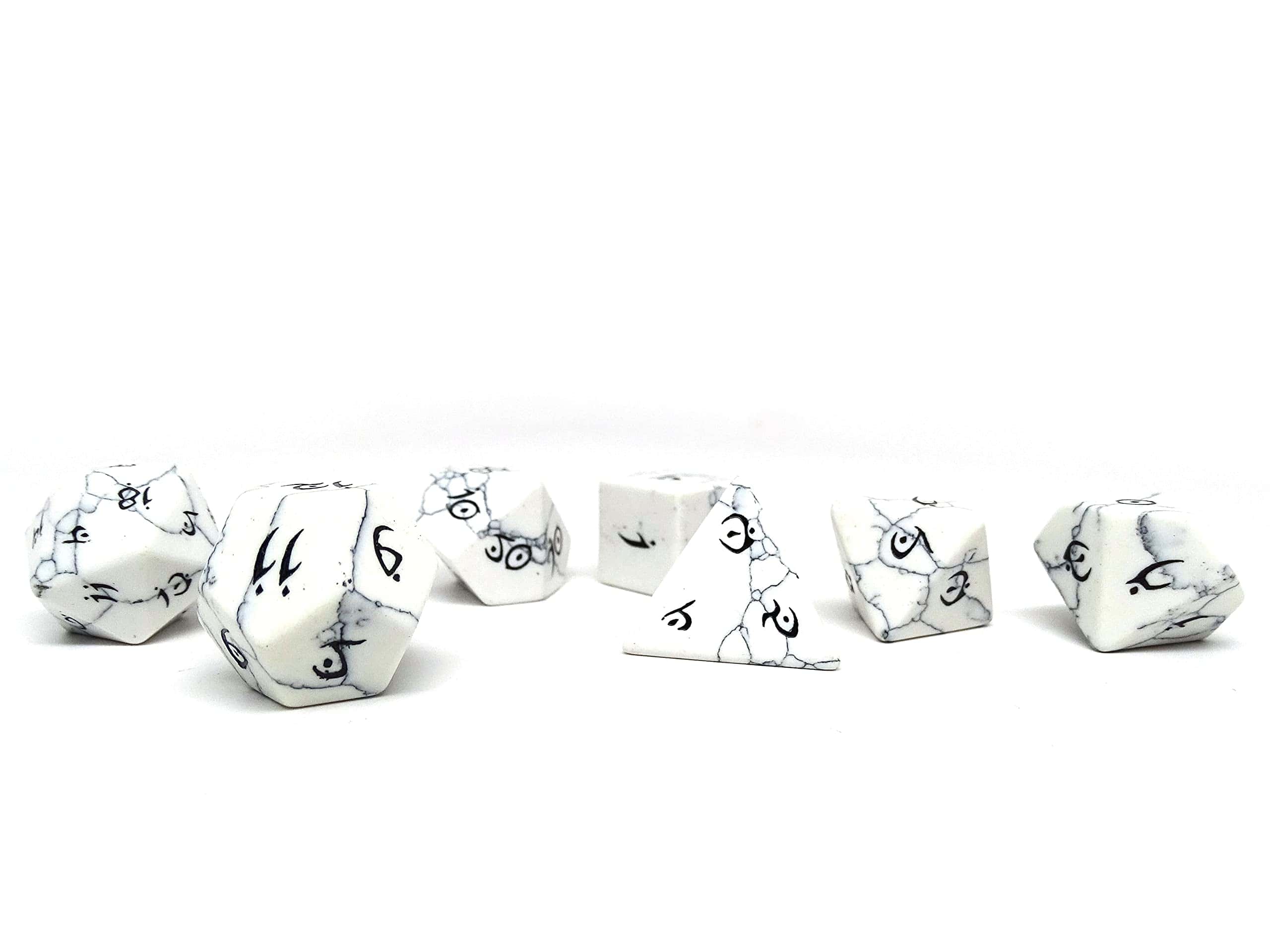 Colección de dados de piedra - Colección de - Howlite) - Imagen 3