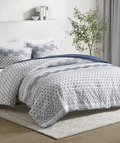 Juego de Edredón Azul Moderno Hyde Lane, King/Cal King con