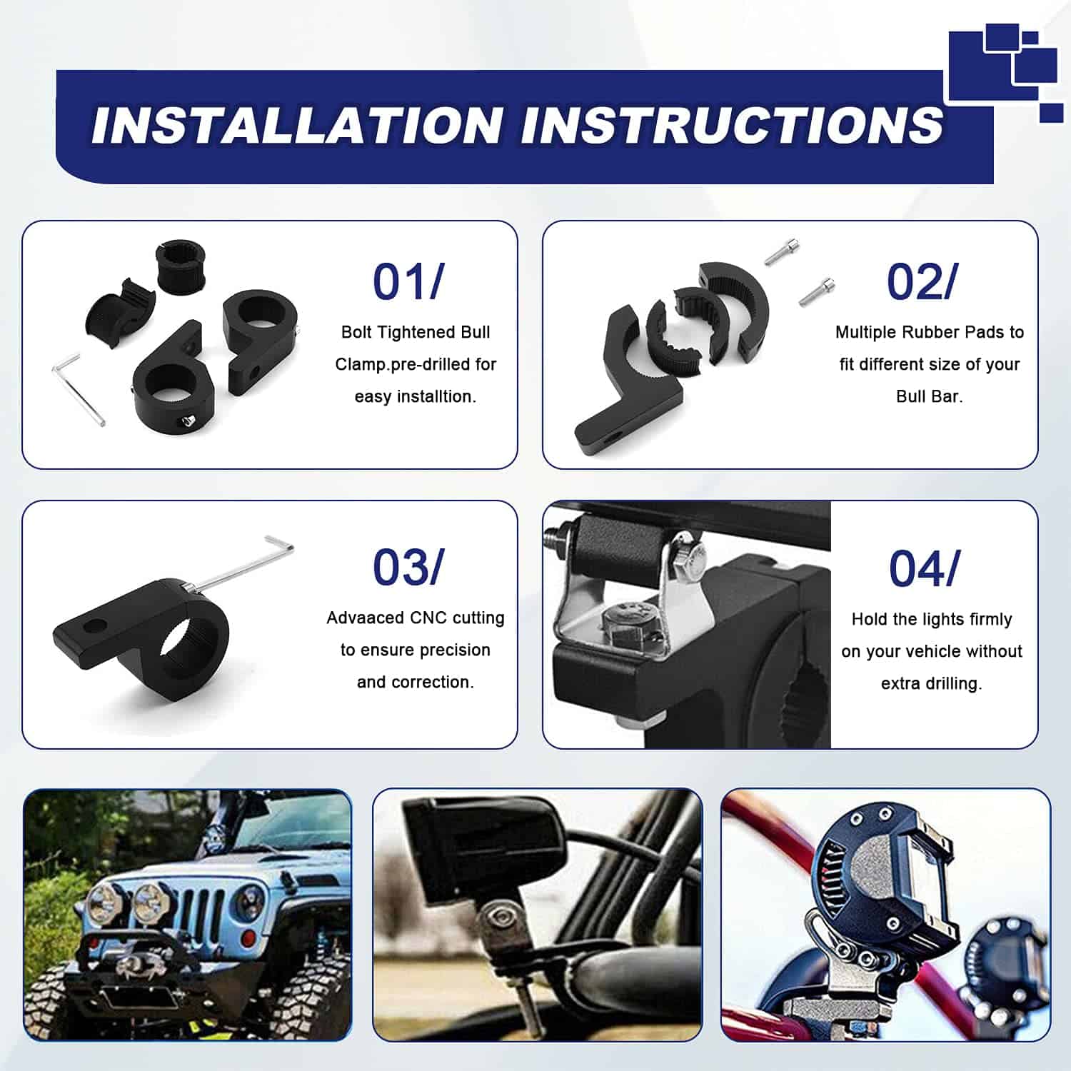 ASLONG 4 Piezas 4 pulgadas Luces de Estrobo LED, Luz de - Imagen 9