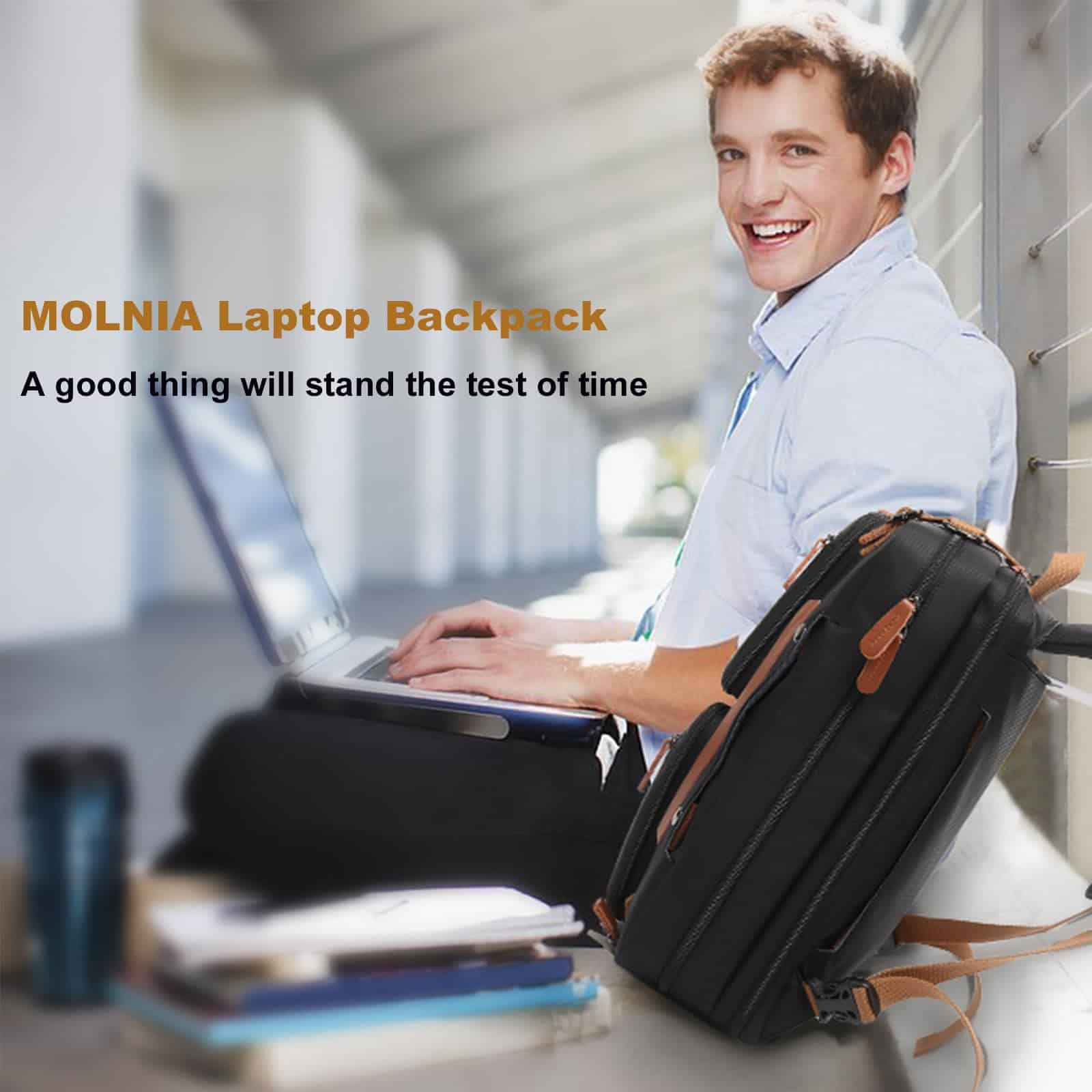 MOLNIA Mochila para laptop 3 en 1, Mochila para laptop de - Imagen 9